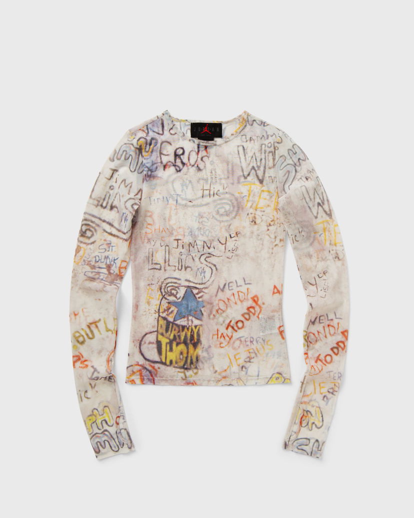 Majica kratkih rukava Jordan Air Jordan Women's Graffiti Print Long Sleeve Top Bež | HQ9174-133