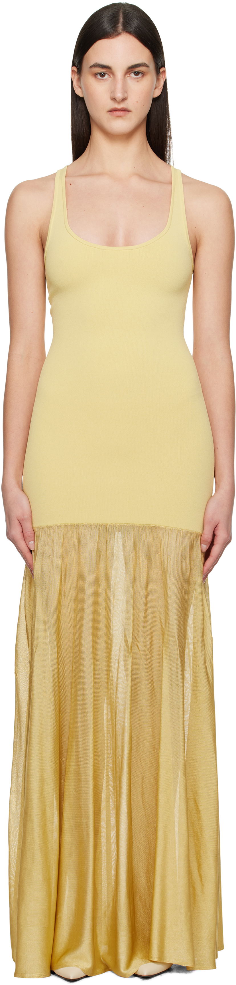 Haljina TOTEME TOTÊME Tank Maxi Dress Žuta | 251-WRD0180-YA0138