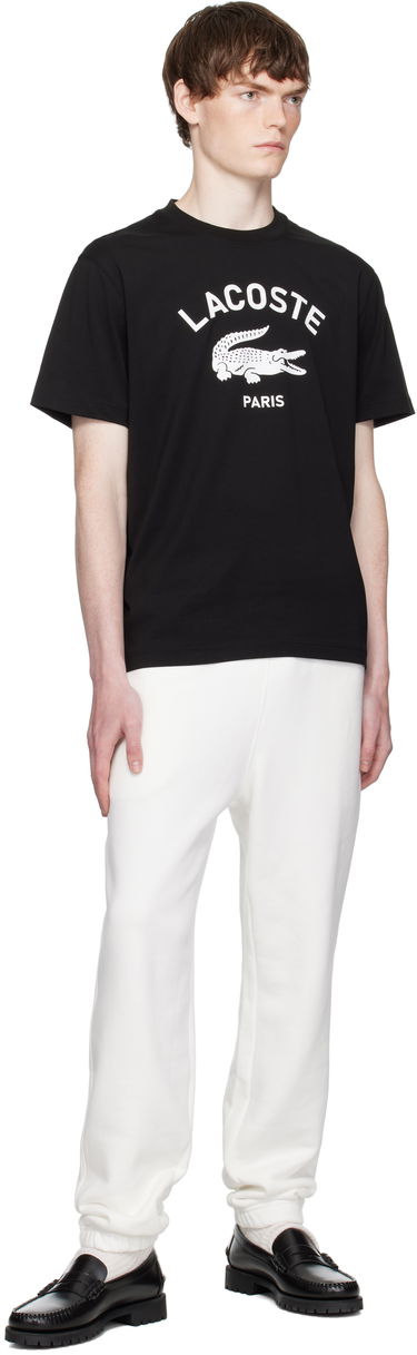 Majica kratkih rukava Lacoste Lacoste Signature Print Cotton T-Shirt Crna | TH2733_031, 3