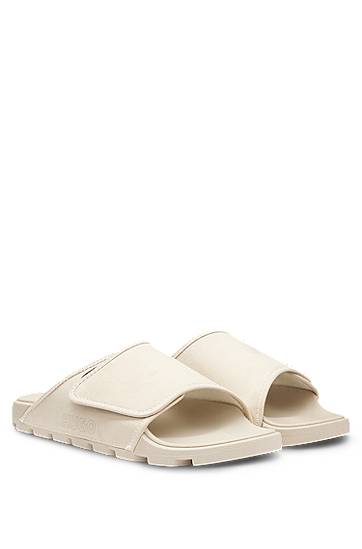 Dodaci BOSS Faux-Suede Slides Bijela | 50548704