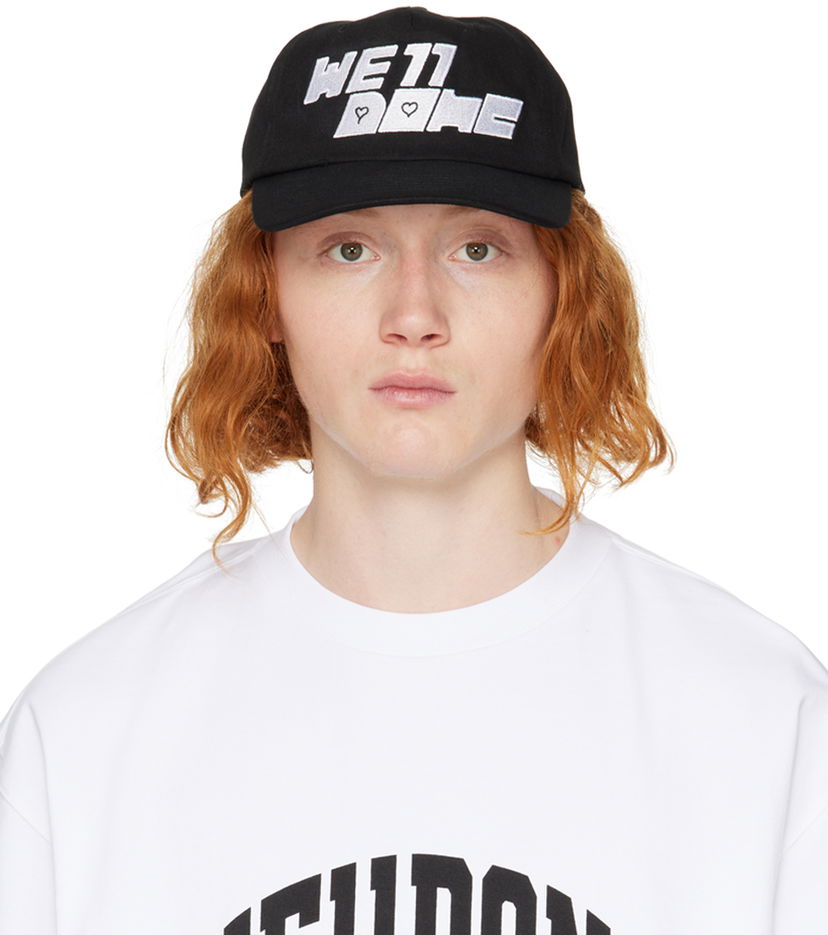 Kapa We11done We11done Square Logo Washed Cap Crna | WD-AH3-22-416-U-BK