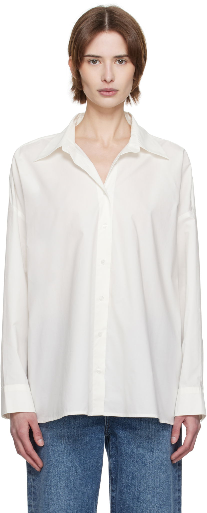 Košulja AGOLDE AGOLDE Roux Relaxed-Fit Shirt Bijela | A7354-1769