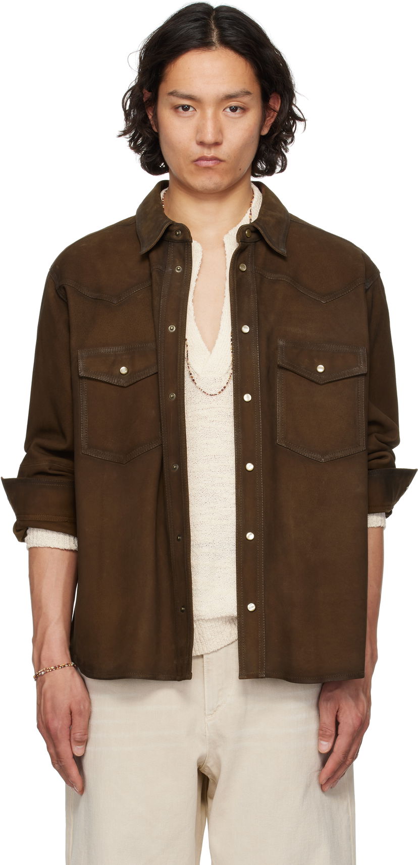 Košulja ISABEL MARANT Isabel Marant Adrian Suede Shirt Smeđa | CH0241HA-C2B01H