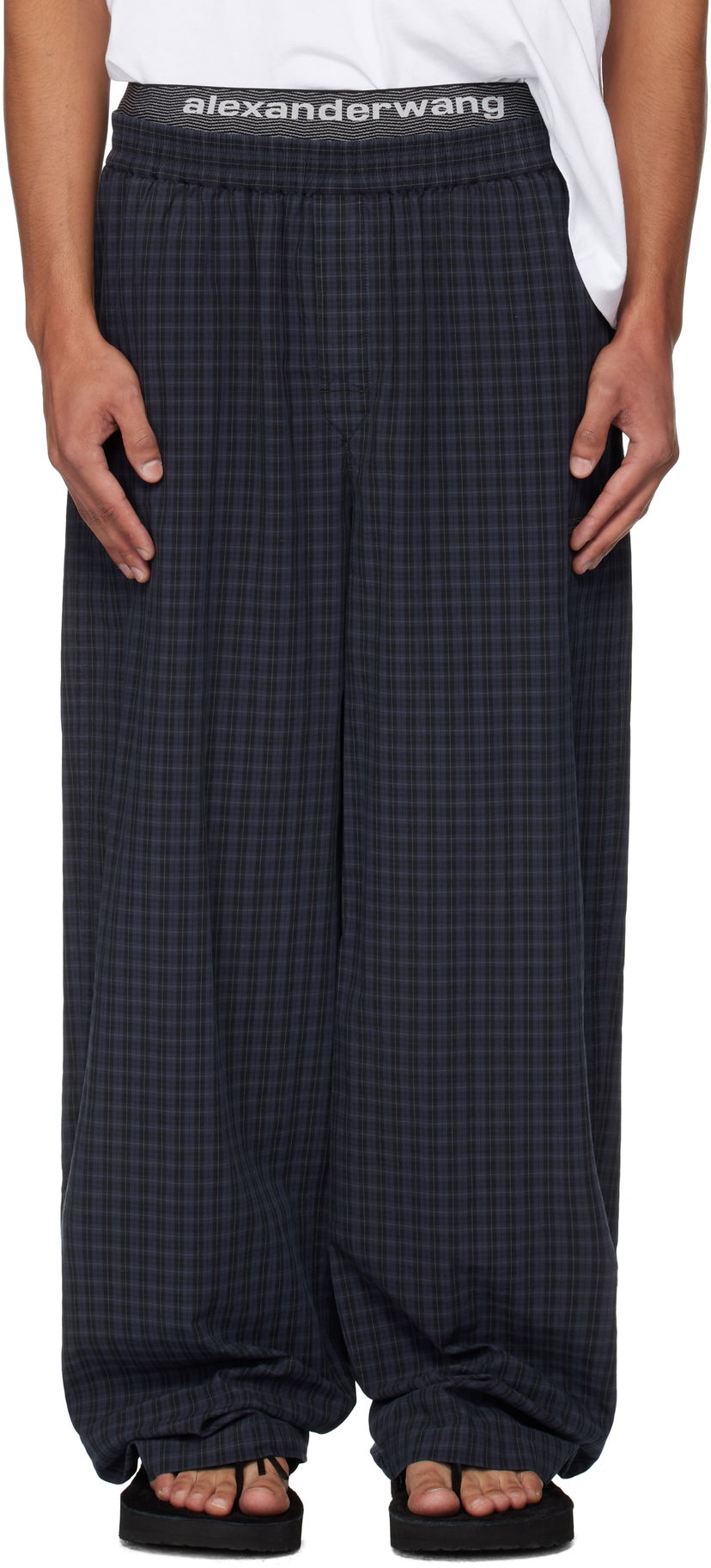 Hlače Alexander Wang Alexander Wang Relaxed Trousers Plava | 6WC3254885
