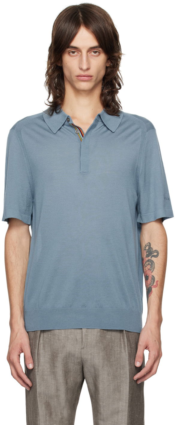 Polo majica Paul Smith Paul Smith Spread Collar Polo Plava | M1R-903Y-M02093-42
