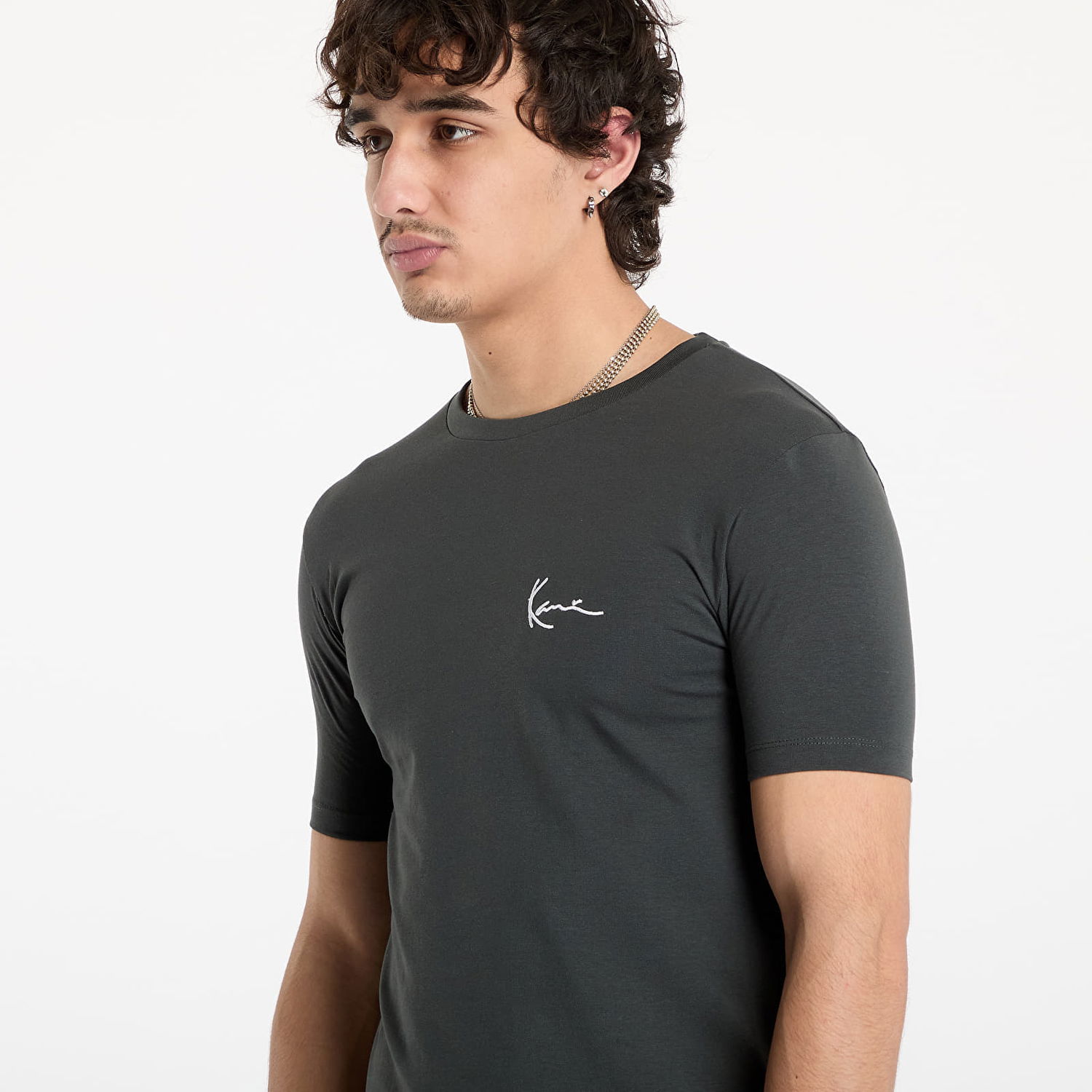 Majica kratkih rukava Karl Kani Fitted T-Shirt Signature Small Crna | 60300108, 1