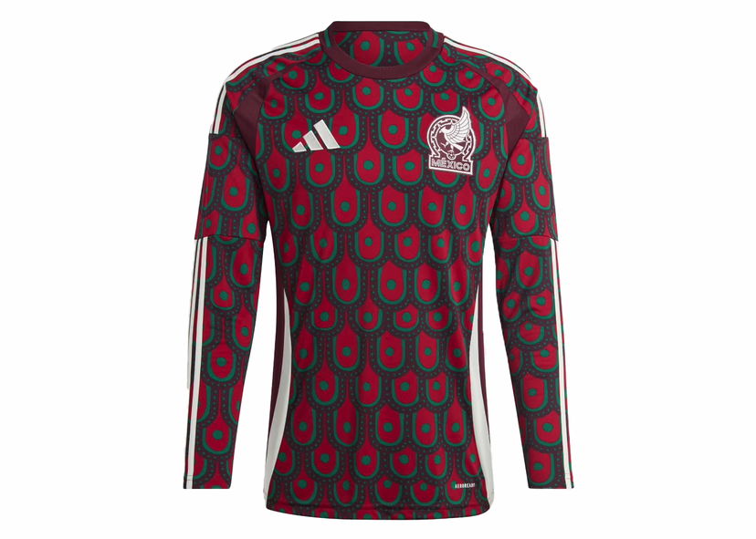 Dres adidas Originals Mexico 24 Long Sleeve Home Jersey Multicolor Tamnocrvena | IP6381