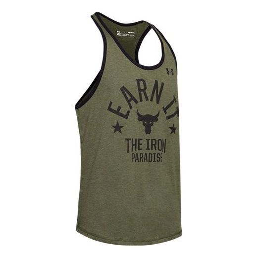Majica bez rukava Under Armour Project Rock Earn It Iron Paradise Tank Top Zelena | 1353922-315