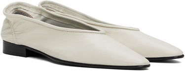 Tenisice i cipele BY FAR BY FAR Carré Leather Ballerina Flats Bijela | MWFHC055LL002WH020PL, 3