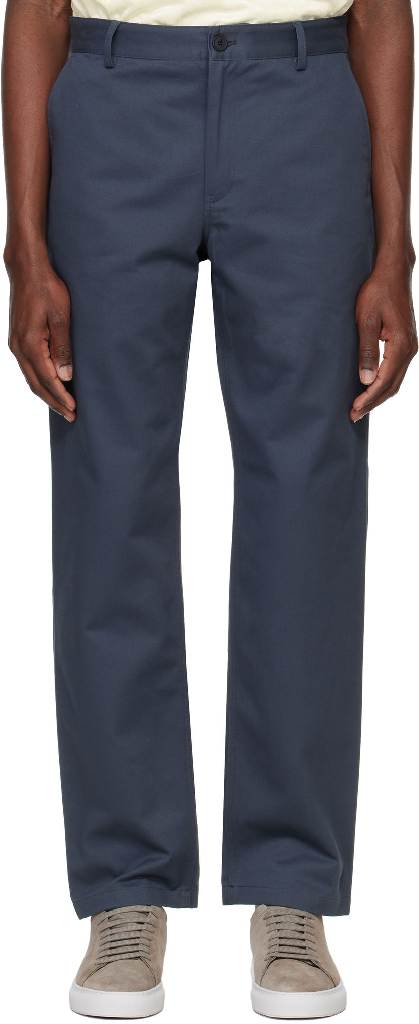 Hlače MAISON KITSUNÉ Maison Kitsuné Casual Chino Trousers Plava | OM01101WW9043