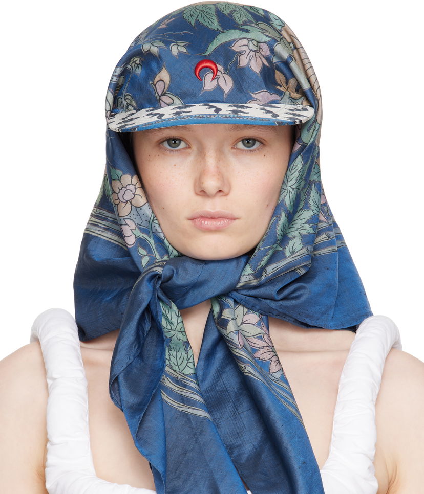 Šal Marine Serre Marine Serre Regenerated Silk Scarves Veiled Cap Plava | UHG028A UWOV0028
