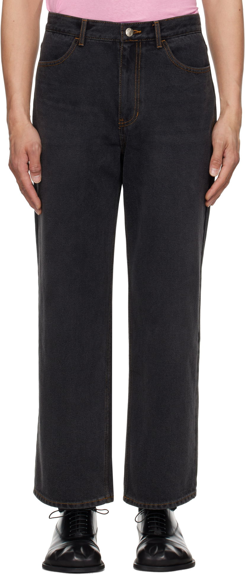Jeans ADER ERROR ADER error Sig; TRS Tag 01 Jeans Crna | BO42FYJE0101BK