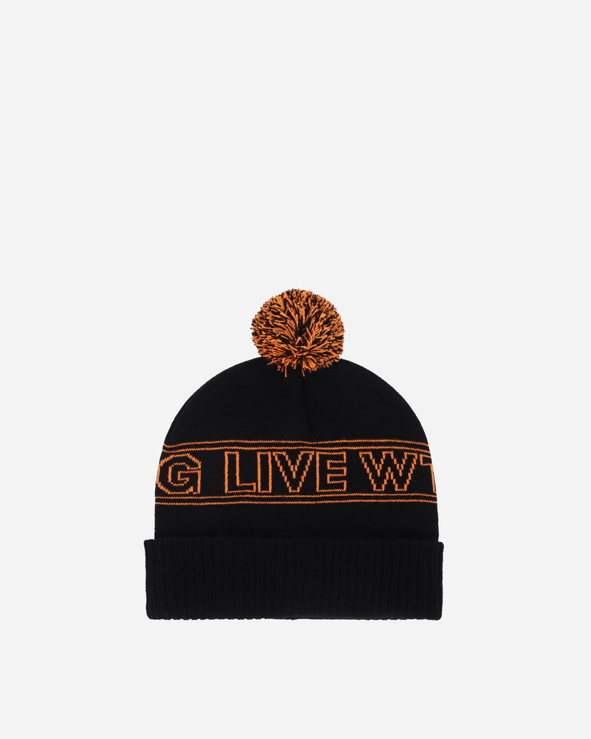 Kapica WTAPS Pom-Pom Beanie with Logo Band Crna | 242MADT-HT03 002