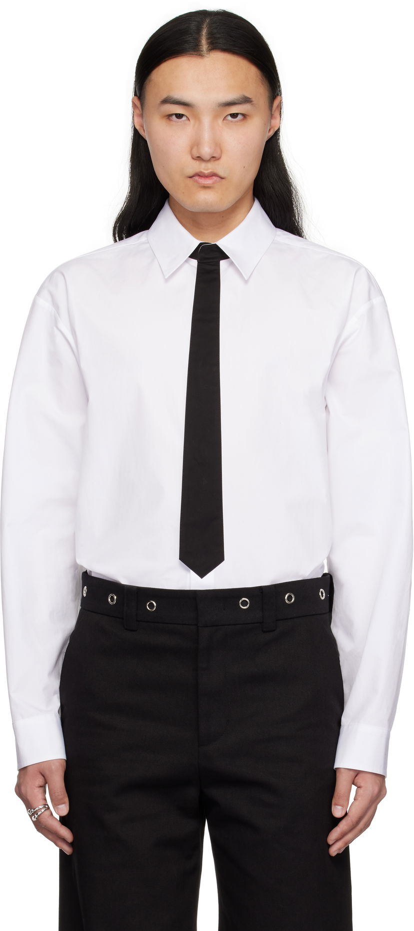 Košulja We11done We11done Necktie Shirt Bijela | WD-SH0-25-158-M-WH