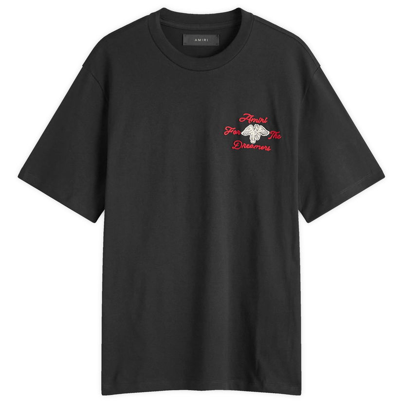Majica kratkih rukava AMIRI Embroidered Dreamers T-Shirt Black Crna | AMJYTE1129-001