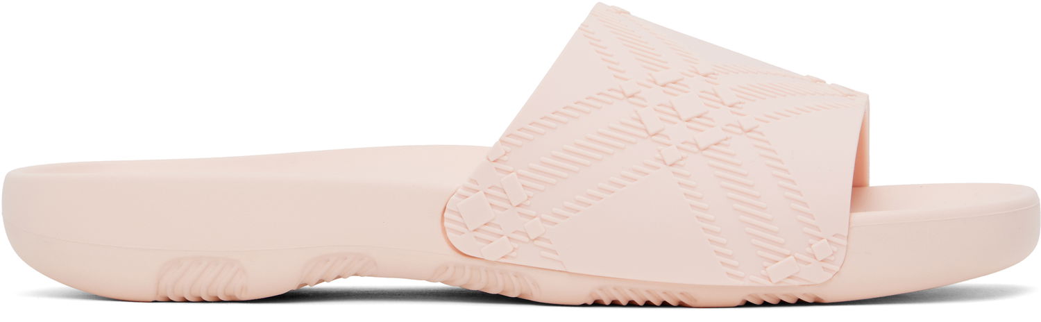 Odjeća Burberry Burberry Embossed Check Dive Slides Ružičasta | 8102135, 0
