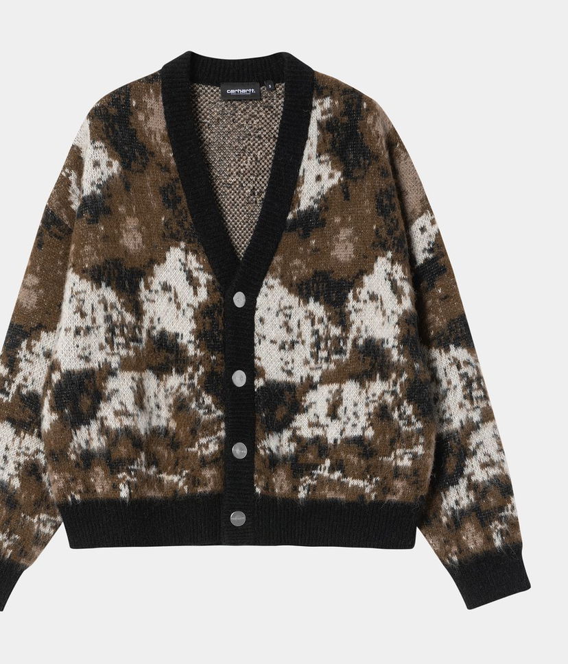 Džemper Carhartt WIP Merlin Cardigan Wild Dog Jacquard Smeđa | I035417_5