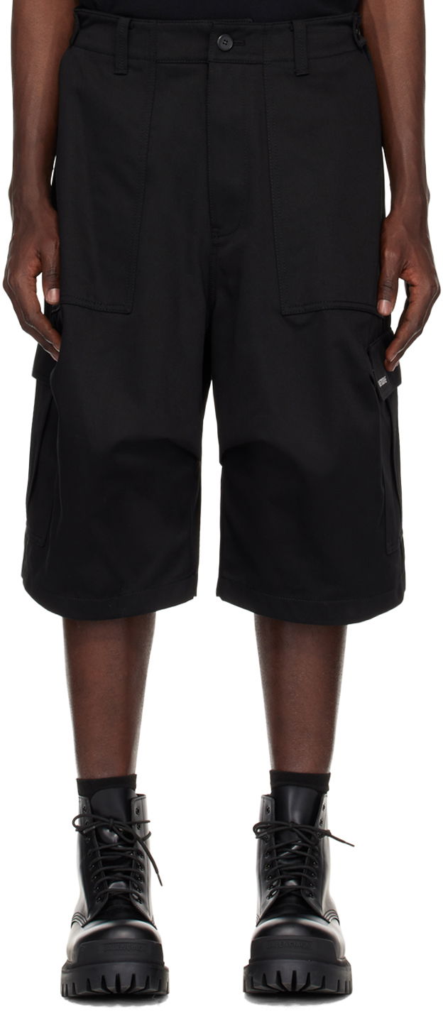 Kratke hlače We11done We11done Cargo Pocket Shorts Crna | WD-PT1-24-212-M-BK