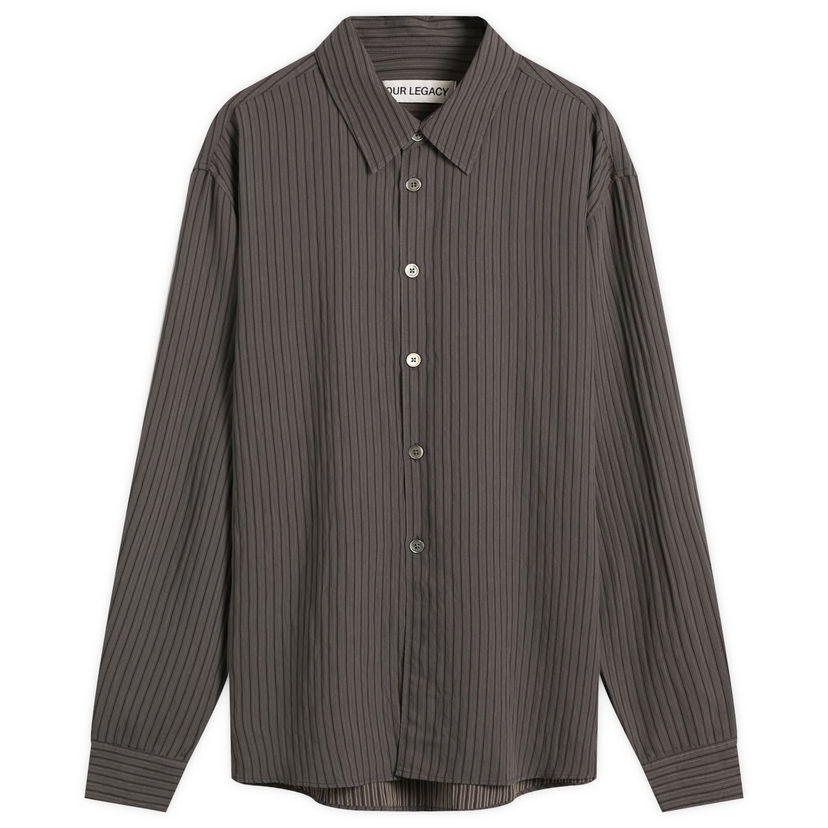 Košulja OUR LEGACY Our Legacy Beyond Striped Ceremony Viscose Shirt Siva | M4252BIS