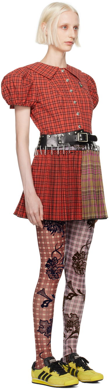 Suknja Chopova Lowena Judith Carabiner Plaid Minidress Crvena | 1247, 1