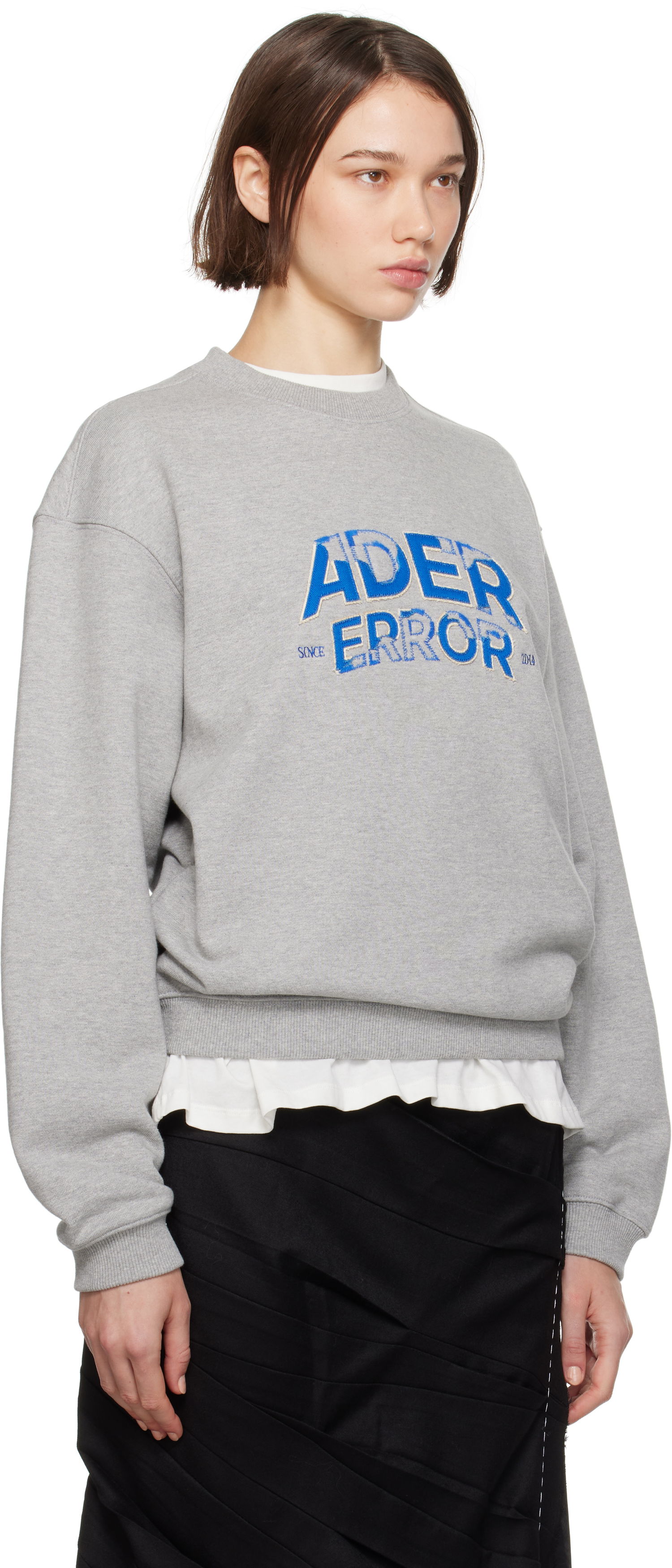 Dukserice ADER ERROR Graphic Print Crewneck Sweatshirt Siva | BN25FYSW0101GR, 1