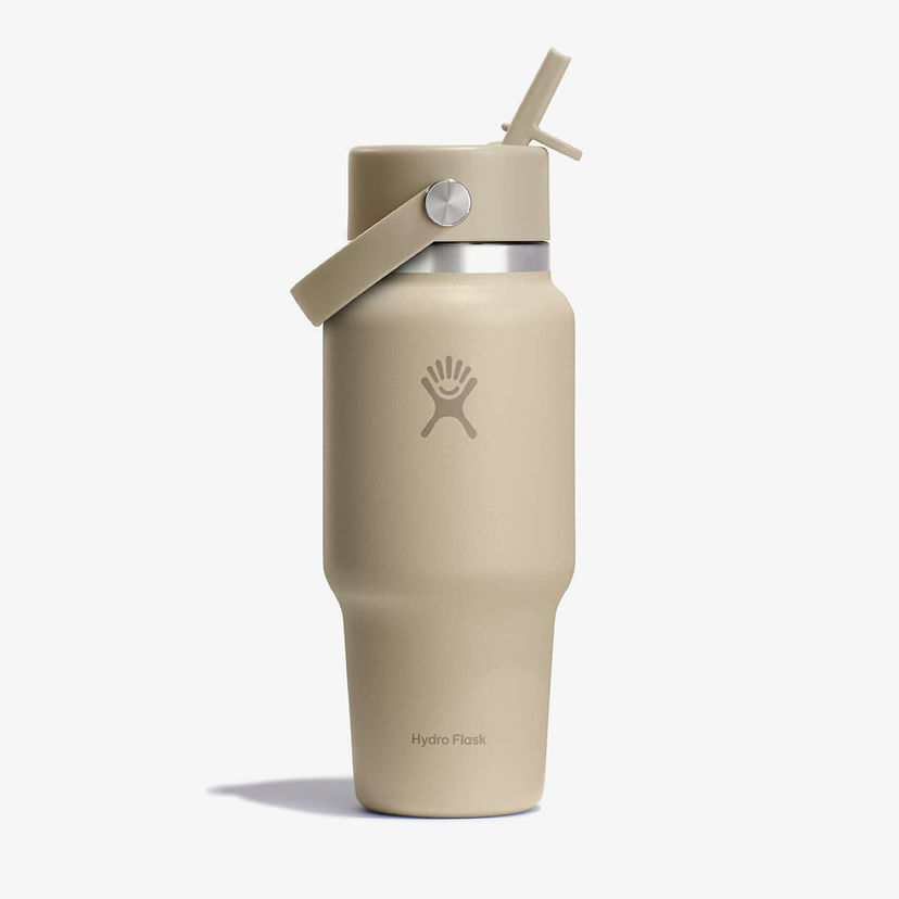 Boca za piće Hydro Flask 709ml Wide Flex Straw Travel Bottle Bež | WT24CFS114