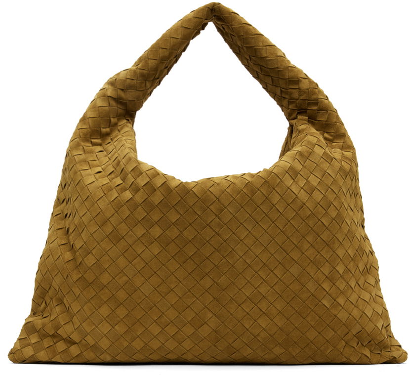 Torba za rame Bottega Veneta Large Hop Bag Bež | 763970 V1QE3