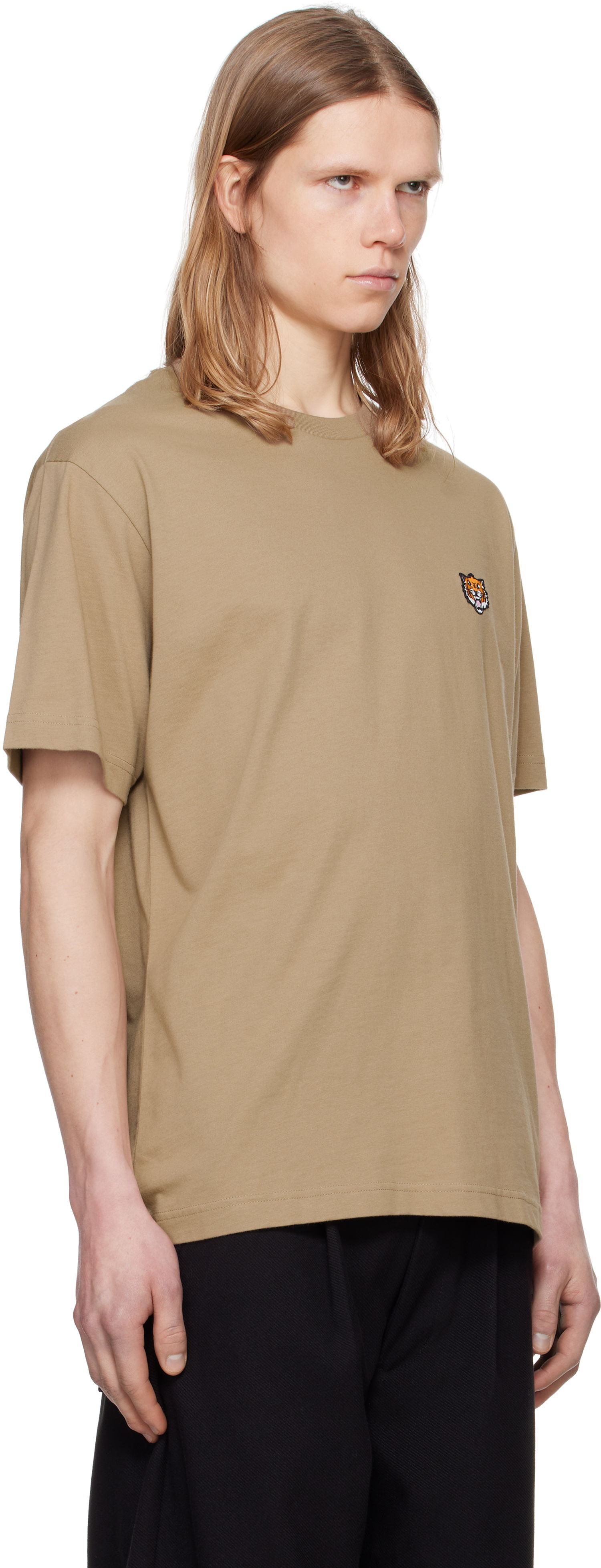 Majica kratkih rukava KENZO Kenzo Paris 'Happy Tiger' Embroidered T-Shirt Bež | FF55TS5274SG, 1