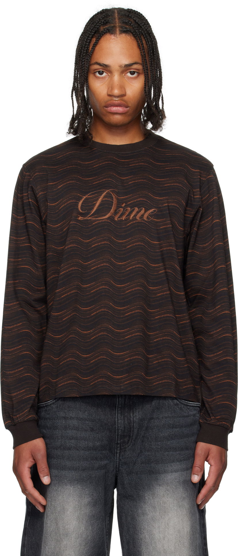Majica kratkih rukava Dime Dime Transmission Long Sleeve T-Shirt Smeđa | DIMESU259BRO