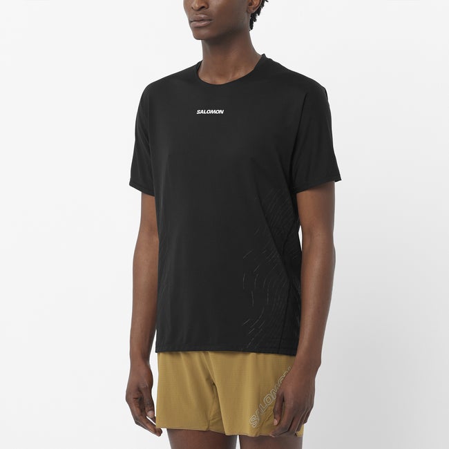 Majica kratkih rukava Salomon Sense Aero Graphic T-Shirt Crna | LC2699800