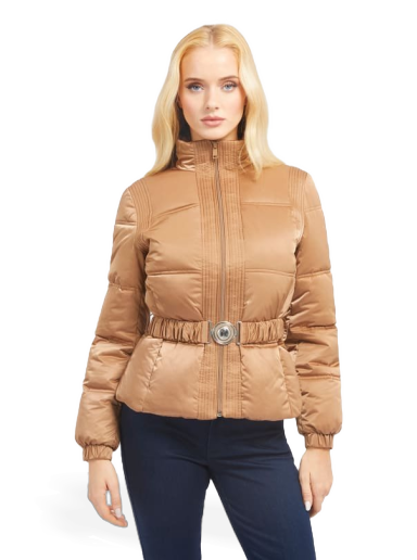 Pernata jakna GUESS Detachable Bumbag Bež | W3BL19WEX12