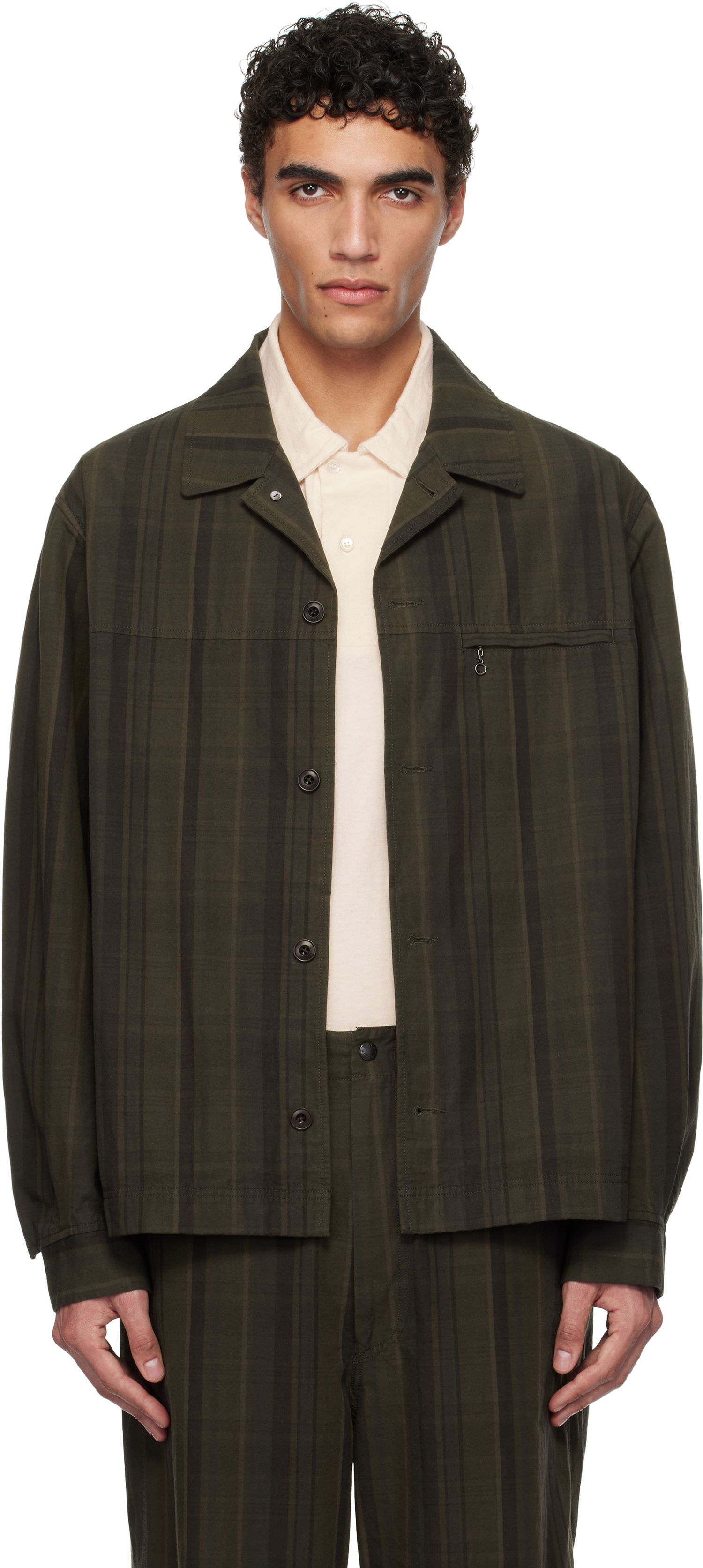 Jakna NANAMICA Nanamica Plaid Dock Jacket Zelena | S25SA072U, 0