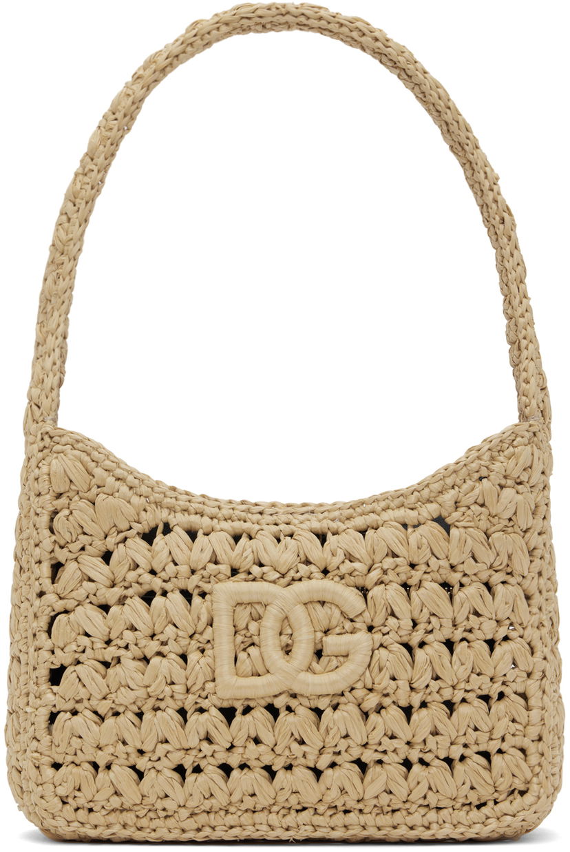 Tote bag Dolce & Gabbana Dolce & Gabbana Crochet Shoulder Bag Bež | BB7657A4547