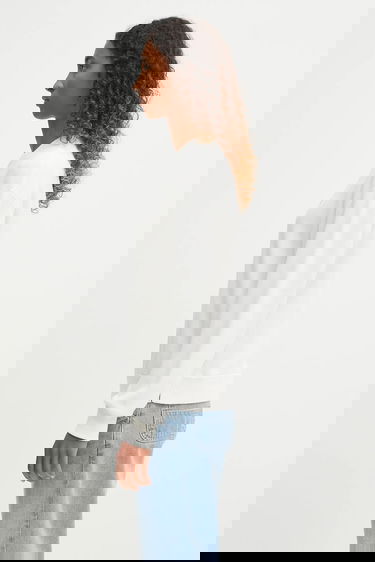 Džemper Lacoste Lacoste Crewneck Sweatshirt Bijela | AF4158, 1