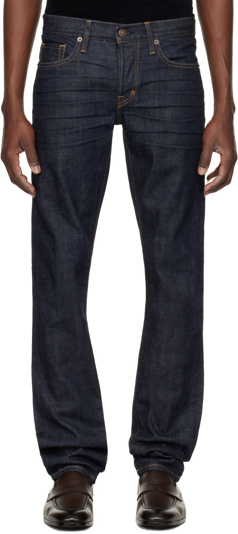 Jeans Tom Ford Tom Ford Selvedge Standard Fit Jeans Plava | DPH001-DMC034S24