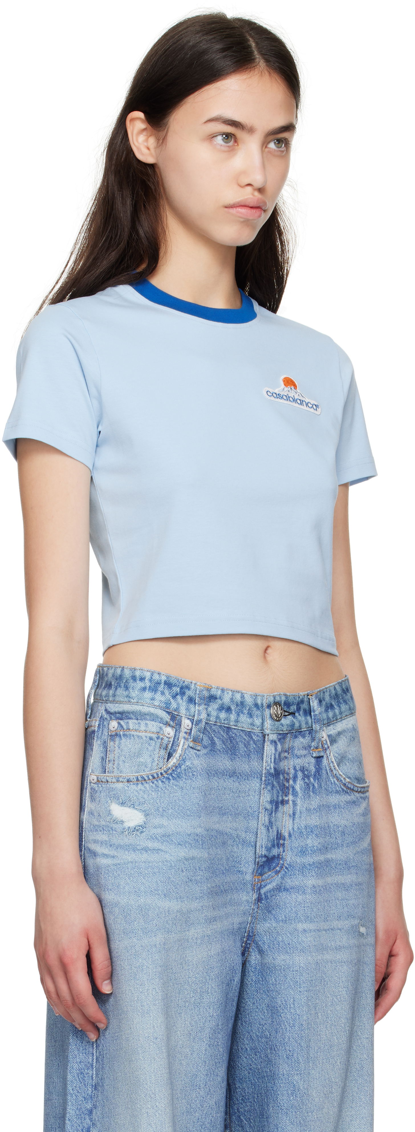 Crop top Casablanca Casablanca Montage Cropped T-Shirt Plava | WPF25-JTS-009-02, 1