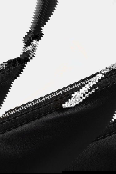 Torba za rame Lacoste Lacoste Pleated Leather Shoulder Bag Crna | NU5015DP, 4