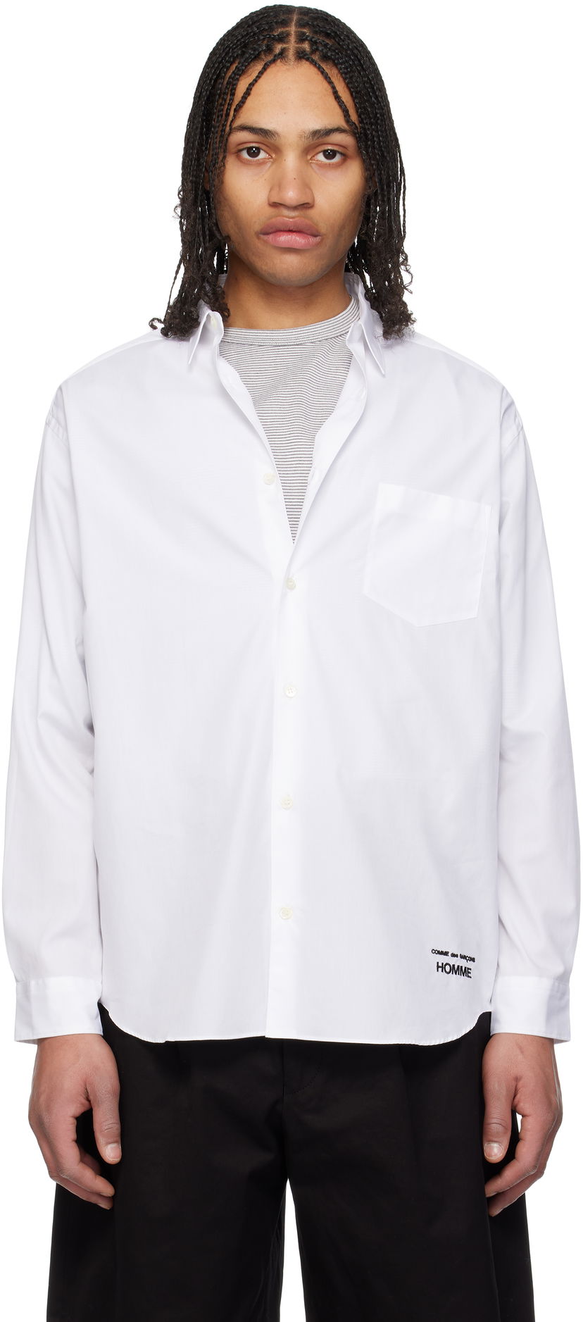 Košulja Comme des Garçons CDG Homme Cotton Broad Shirt Bijela | HO-B102-051
