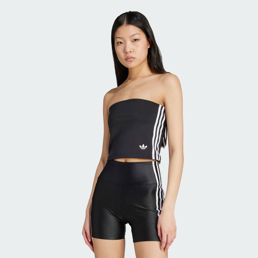 Crop top adidas Performance Adicolor 3-Stripes Tube Top Crna | JX7717
