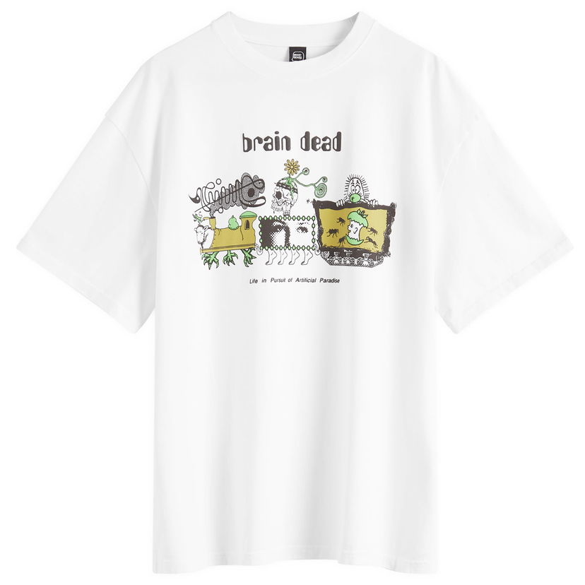 Majica kratkih rukava Brain Dead Brain Dead Artificial Paradise Graphic Tee, Size Large Bijela | BDS25T00O044-WHT