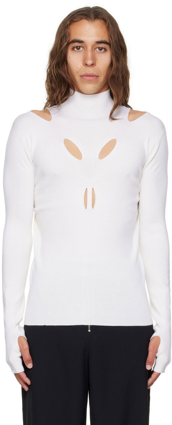Džemper Dion Lee Cutout Turtleneck Top Bijela | C7079P22