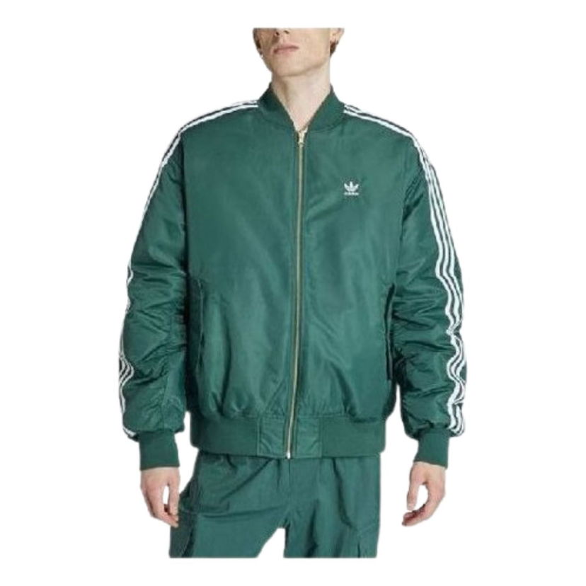 Bomber jakna adidas Originals Oversized Reversible Bomber Jacket Zelena | IW3649