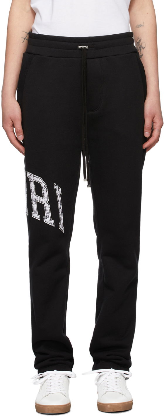 Trenirka AMIRI AMIRI Logo Varsity Lounge Pants Crna | MJSP003