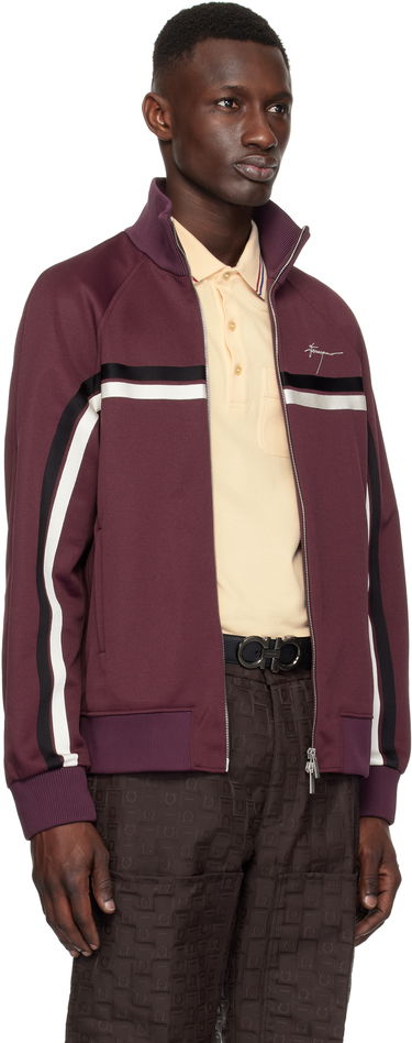 Bomber jakna FERRAGAMO Ferragamo Sporty Zip Up Track Jacket Tamnocrvena | 780780, 1