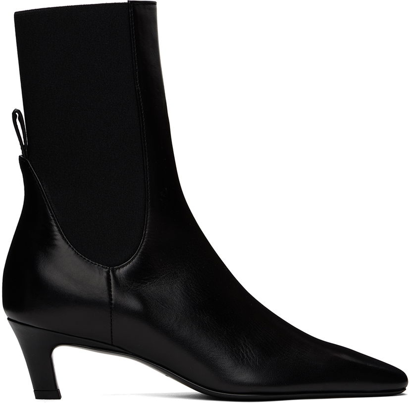 Haljina TOTEME TOTEME 'The Mid Heel' Leather Boots Crna | 214-907-813