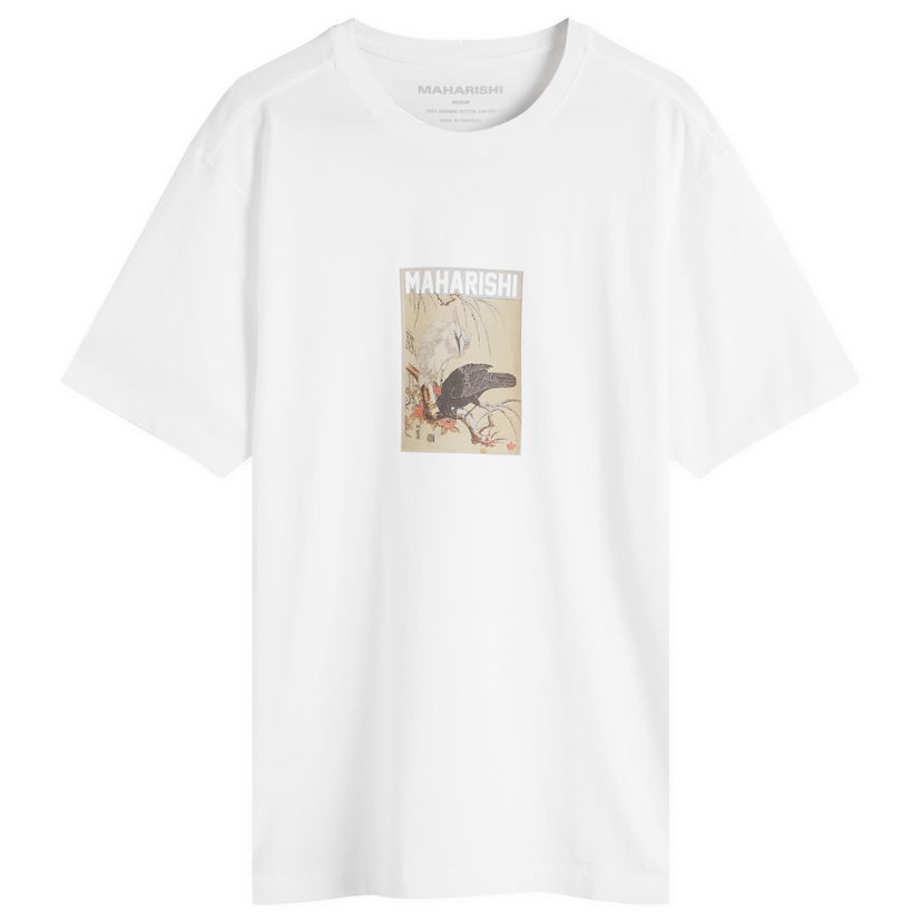 Majica kratkih rukava Maharishi Maharishi Crow Heron Graphic T-Shirt, Size Large Bijela | 1493-WHT