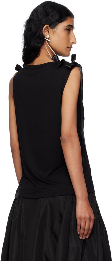 Majica bez rukava Simone Rocha Simone Rocha Bow Ribbon Tail Tank Top Crna | 5366 0571, 2