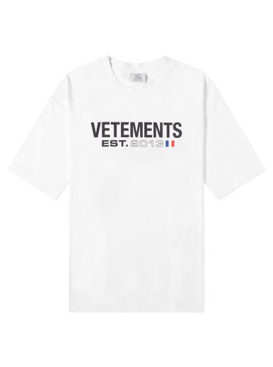 Majica kratkih rukava VETEMENTS Flag Logo Tee Bijela | UE54TR100W