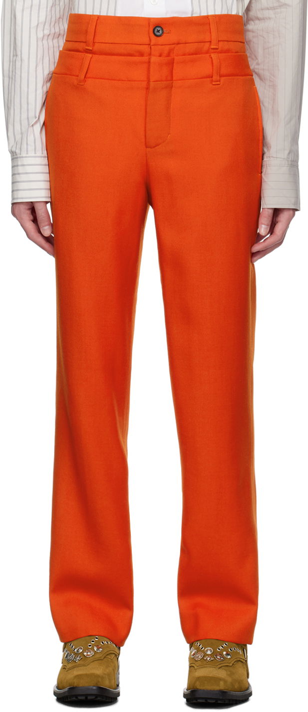 Hlače Feng Chen Wang Feng Chen Wang Layered Trousers Narančasta | FUF16TR23