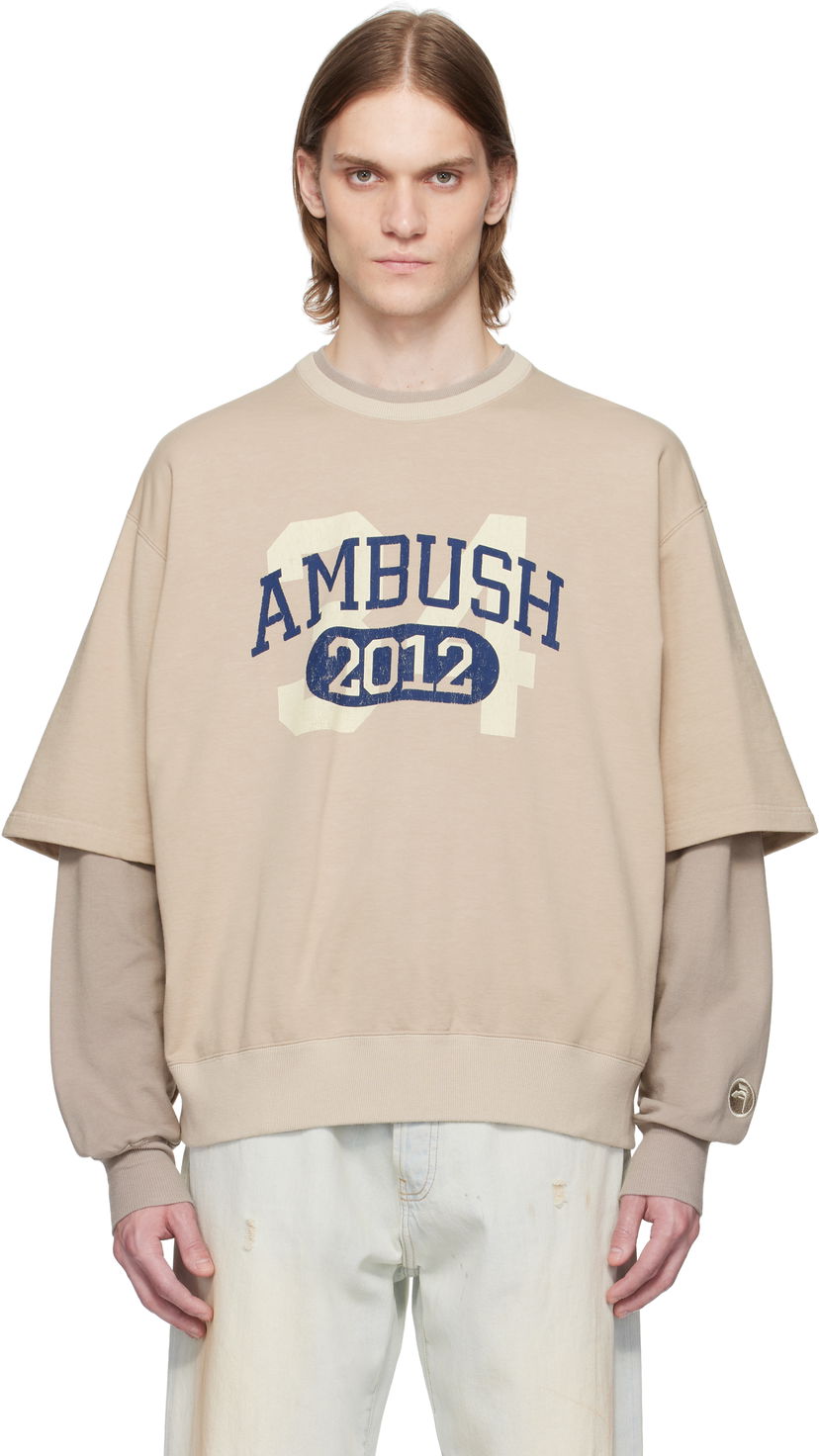 Džemper Ambush AMBUSH Layered Sweatshirt Bež | 12115331